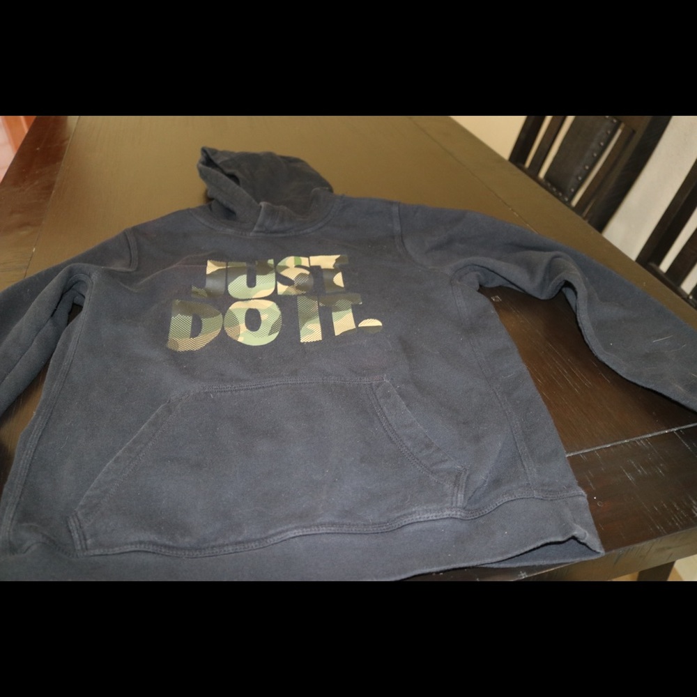 Black Nike camo Just do it pullover hoodie